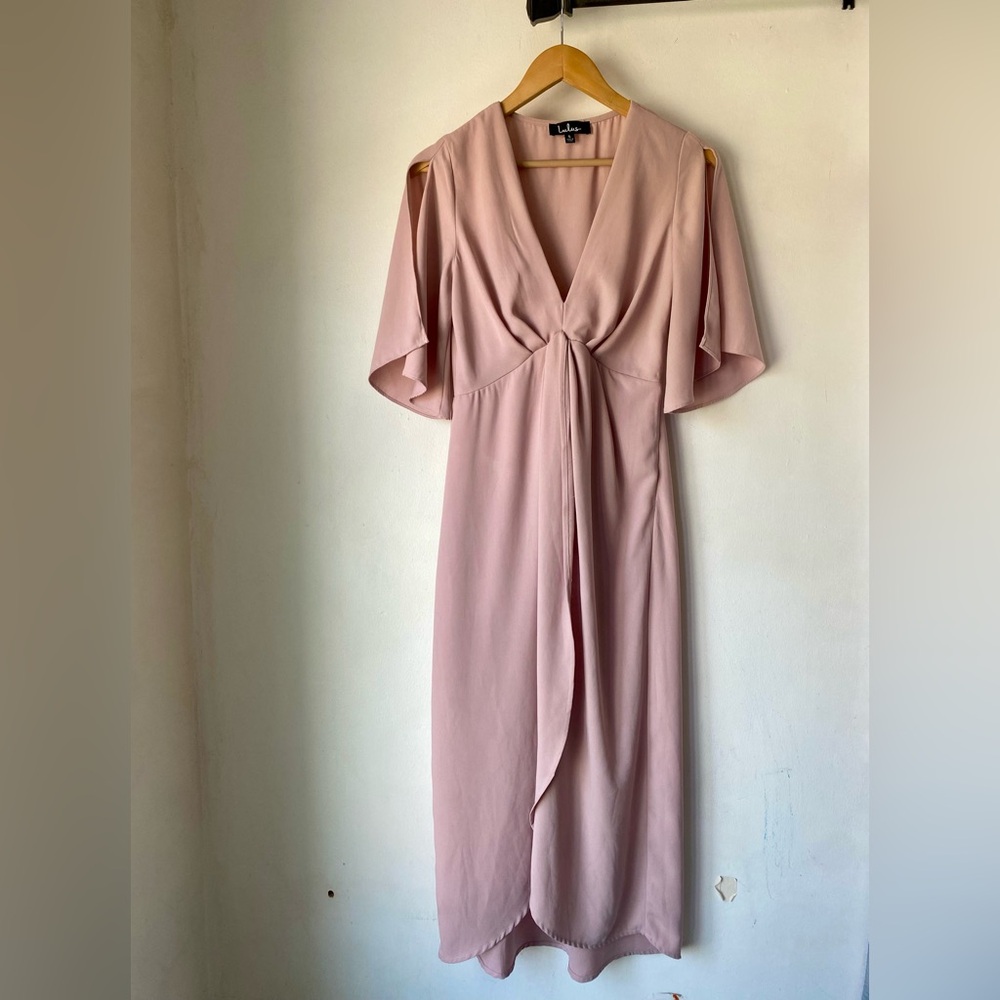 Lulu’s S My Type Blush Pink Midi Dress - Picture 2 of 15